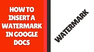 Как вставить водяной знак в Google Docs