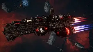 Iron Hands vs Craftworld Aeldari - Skalgrim Mod - Massive Battle - Battlefleet Gothic Armada 2