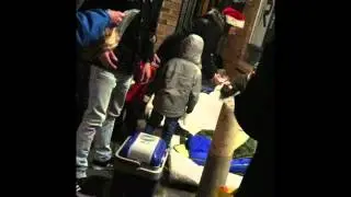 Feeding Homeless People for Christmas - Ho Ho Ho