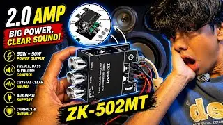 Powerful 🔥 2.0, ZK-502MT Class D amplifier board review and testing | Audio IC by Heroic Techniques