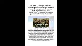 Plauso agli ucraini che disertano