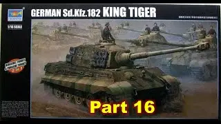 Сборка модели King Tiger от Trumpeter в масштабе 1/16 – Часть 16 | Сборка задней панели (Шаг 28)