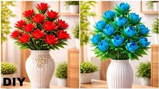 How To Make Beautiful Paper Flower | Diy Paper Flower Craft | Paper Flower making Step By Step