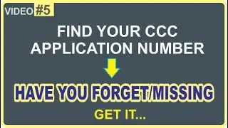 How to find your CCC application number | Forgot CCC application number? Now get it CCC Application