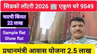 एकूण घरे -5949✅ सिडको लॉटरी 2026