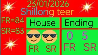FR=84 SR=83  || 23/01/2026 shillong teer house/ ending|| Direct Hitt Guti || shillong teer live chat