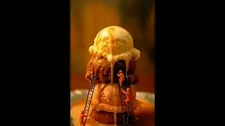 Mini Workers Tackle a Giant Ice Cream Tower! #MiniatureWorld #minichef #miniaturefood #miniatures
