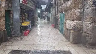 Non-stop rain flooded the Old City of Jerusalem, Israel. View the result