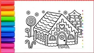 Tiny House Drawing Step by Step 🏠 | How to Draw a Tiny House | Easy Home Drawing
