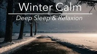 🌙 Winter Night Calm Music ❄️ 1 Hour Ambient Soundscape for Deep Sleep & Relax