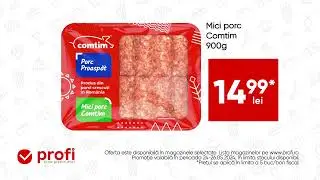 La Profi găsești o mulțime de oferte! Acum ai Mici porc Comtim 900g la un pret special.