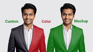 Custom Color Suit or Blazer Mockup in Photoshop | Women's Blazer Mockup Tutorial 2025