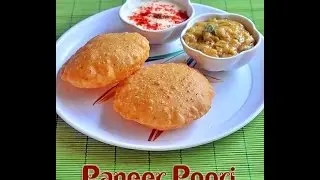 Paneer Poori Recipe - How to make Paneer Stuffed Puri Recipe - Poori Varieties
