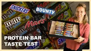 SNICKERS, MARS, M&M & BOUNTY | Protein Bar Taste Test & Review