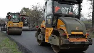 Modern Asphalt Paver in Action | Road Construction