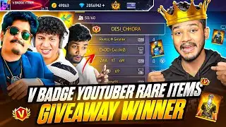 V BADGE YOUTUBER RARE ITEMS GIVEAWAY WINNER 🏆