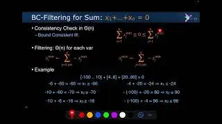 sum constraint - bound consistency - linear time filtering algorithm