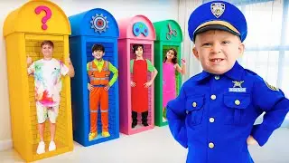 Los niños prueban trabajar en diferentes profesiones