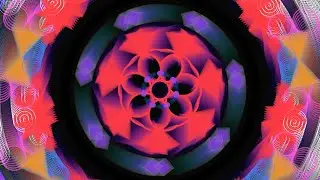 4K Kaleidoscope Visuals 🌀 Hypnotic Neon Fractals & Psytrance Music (140 BPM) | Trippy Background