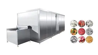 Industrial Quick Freezer Freezing Tunnel Iqf Machine Frozen Vegetables Fruit Shrimp Tunnel Freezer