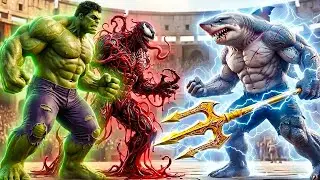 Unexpected Team-Up 💔 A Hilarious Spiderman & Wonder Woman Fight Against Joker and Red Hulk JR