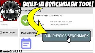 BeamNG Drive - Built-in Benchmark Tool!? Tutorial How to run BeamNG Drive benchmark