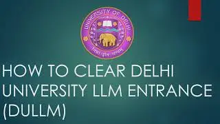 HOW TO CRACK DU LLM ENTRANCE  #LLM #DULLM
