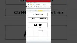 किसी सेल में Underline लगाना सिखे