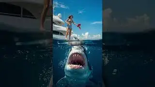 POV: People Feed the Shark | #shark #ai #fishing #deepsea