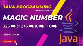 Magic Number in Java | Check whether given number is Magic number or not | Loop Programming