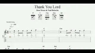 Thank You Lord | Song of Praise | Worship Song | Guitar TAB | Piano Sheet Music