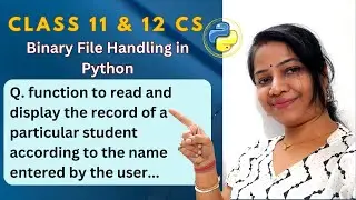 Binary file handling program to read and display the record of a particular student using pickle