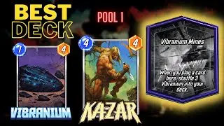 Marvel Snap Kazar Vibranium - Best Pool 1 Deck for Vibranium Mines