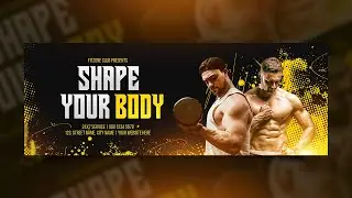 Fitness Facebook cover | Photoshop Tutorial