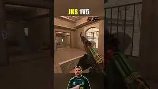 JKS Incredible 1v5 Clutch - Faceit 2025!💀  #cs2 #jks #gamingshorts