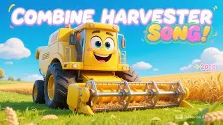 Combine Harvester Song 🚜🌾 | Farm Vehicles Song for Kids | Harvest Time Learning Song