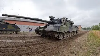Leopard 1A5 - Panzerfahrt vor dem Panzermuseum in Oksb&oslash;l, D&auml;nemark - Driving at the Panzermuseum