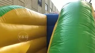 Latest inflatable 4 Lane Bungee Run Game display in Y&G inflatable！