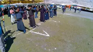 TRIANGULAR TARGET 20 METERS -DAY 2.SECOND INDOVEDIC TRADITIONAL ARCHERY TOURNAMENT NUBRA VALLEY