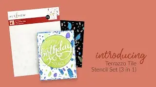 Terrazzo Tile Builder Stencil for Card Making, Scrapbooking & Journaling