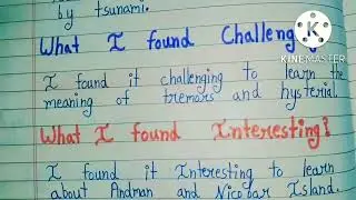 Chapter 2 The tsunami class 8 learner diary | class 8| English honeydew | #learnerdiary