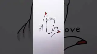 LOVE 💗 Morther Hand and Baby Lag Drawing Tricks #art #drawing #shorts