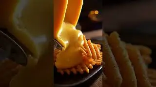Raclette Waterfall Over Crispy Waffle Fries