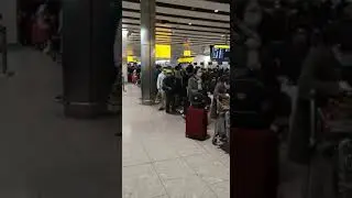 Heathrow T4 Lockdown , social distancing gone wrong