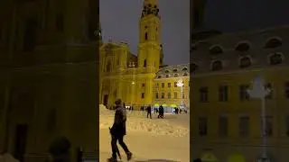 📍Munich Night view with snow fall 🫣❤️| #germany #snowfall #night #europechalenhum #ytshorts #yt