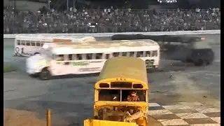 School Bus Figure 8 race 6/5/2021 Sportsdrome Speedway, Clarksville, IN