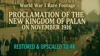 WWI Rare Footage: Proclamation of the Kingdom of Poland (Nov 5, 1916) &mdash; 4K