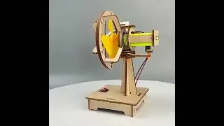 Kids Science Toy Physics Technology Gadget Wooden Electric Fan DIY 3d Puzzle STEM Kit Learning#tech
