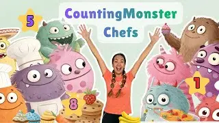 Counting Monster Chefs | Interactive Counting Story 1-10 | Low Stimulation Math book for Toddlers