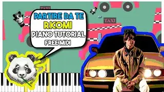 RKOMI - PARTIRE DA TE - Piano Tutorial (FREE MIDI)